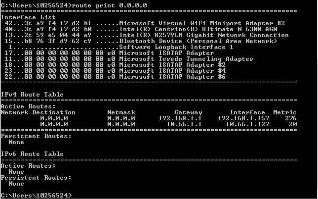 Linux аналог route print